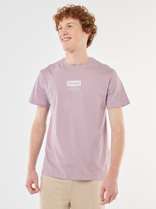 Camiseta estampada con diseño posicionado en algodón liso - Kiabi