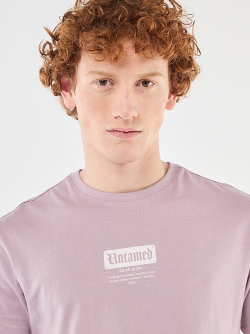 Camiseta estampada con diseño posicionado en algodón liso - Kiabi