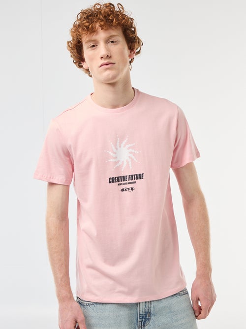 Camiseta estampada con diseño posicionado en algodón liso - Kiabi