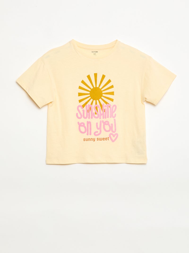 Camiseta estampada con fantasía Amarillo - Kiabi