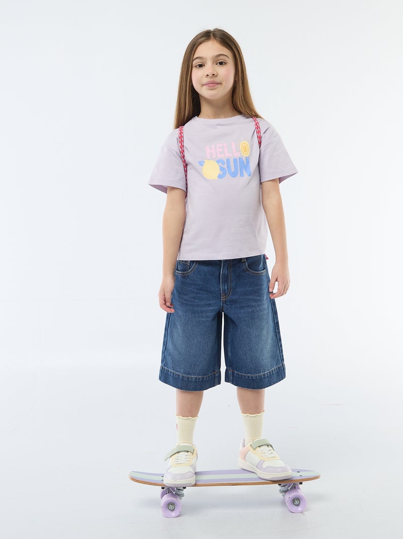 Camiseta estampada con fantasía Purpura - Kiabi
