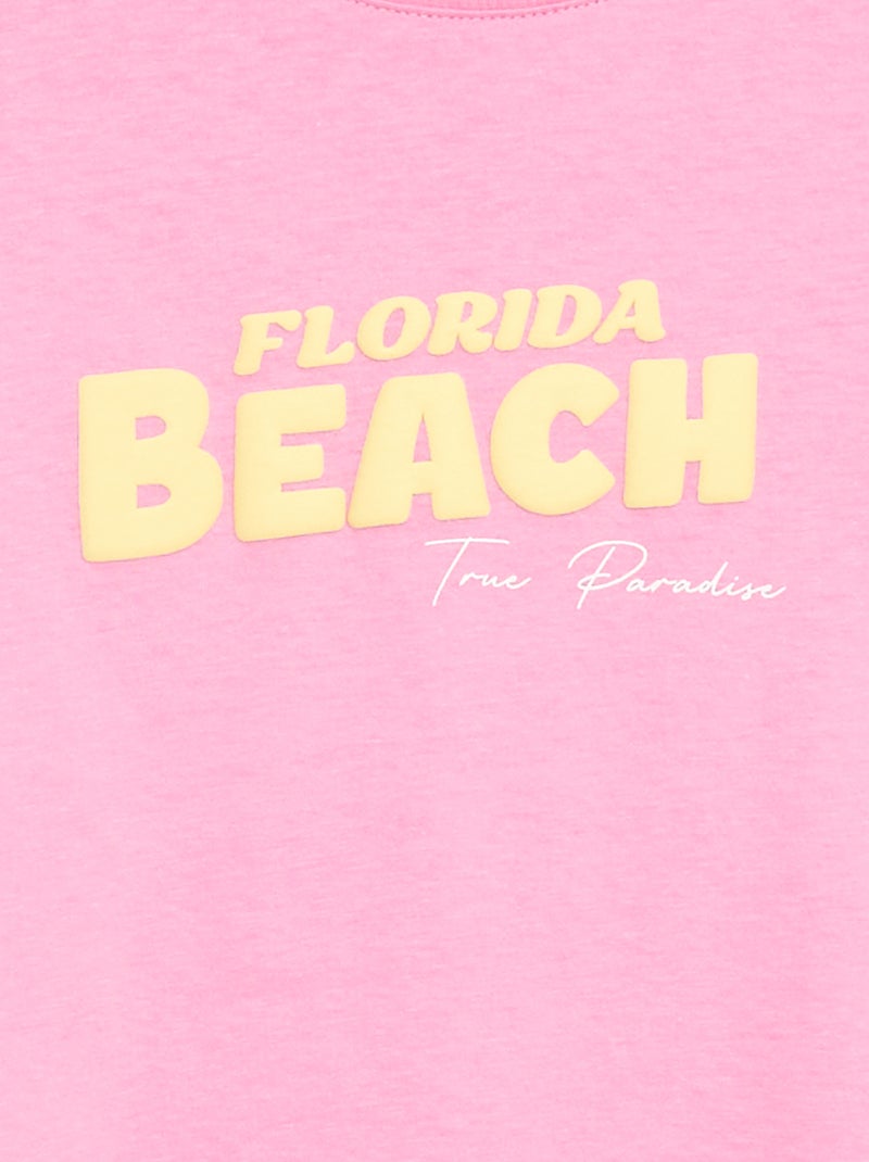 Camiseta estampada con fantasía Rosa - Kiabi