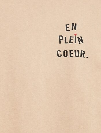 Camiseta estampada con mensaje - Fácil de Poner