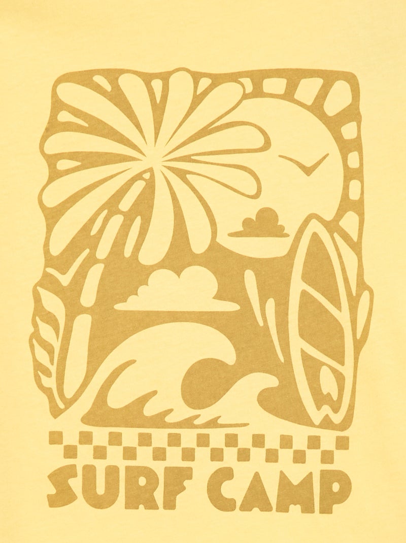 Camiseta estampada con mensaje Amarillo - Kiabi