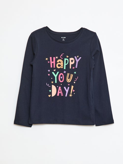 Camiseta estampada con mensaje - Kiabi