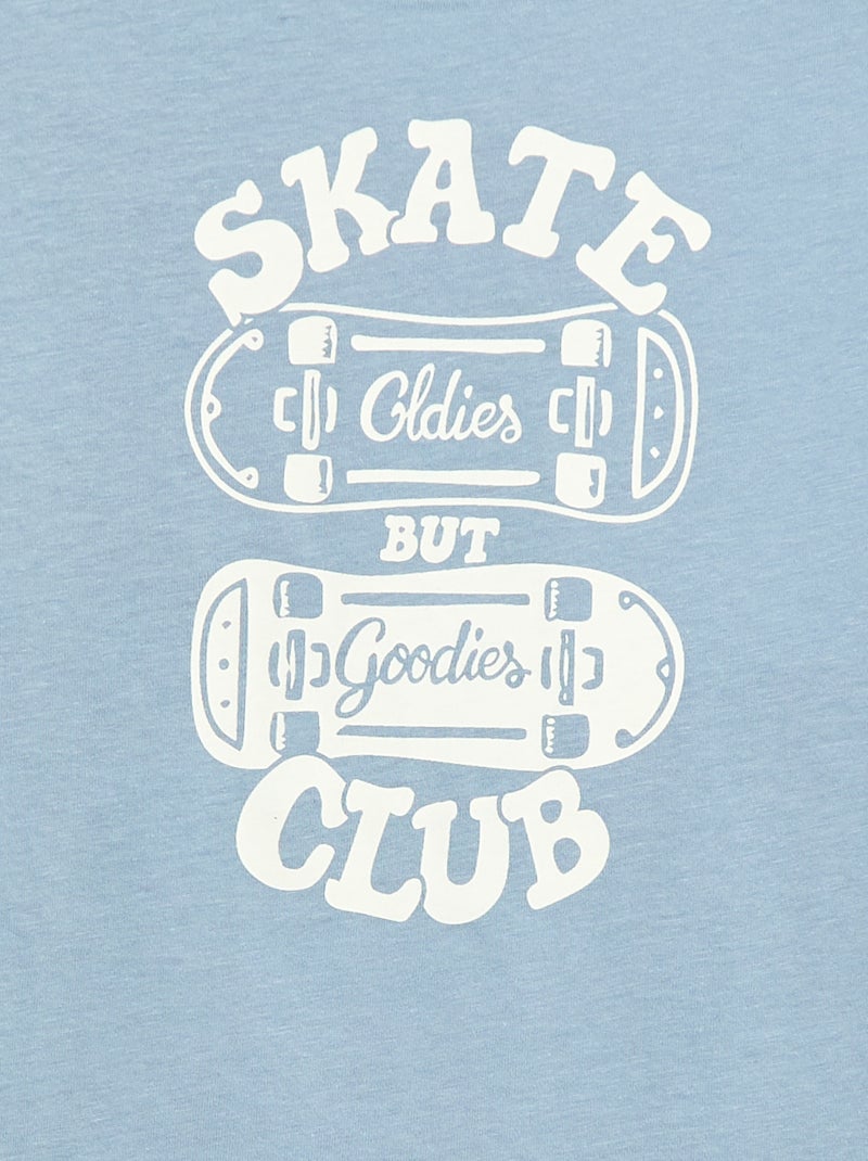 Camiseta estampada con mensaje Azul - Kiabi