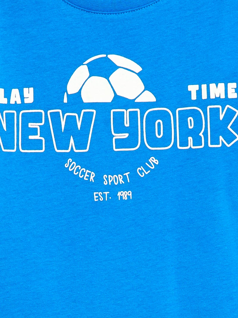 Camiseta estampada con mensaje Azul - Kiabi