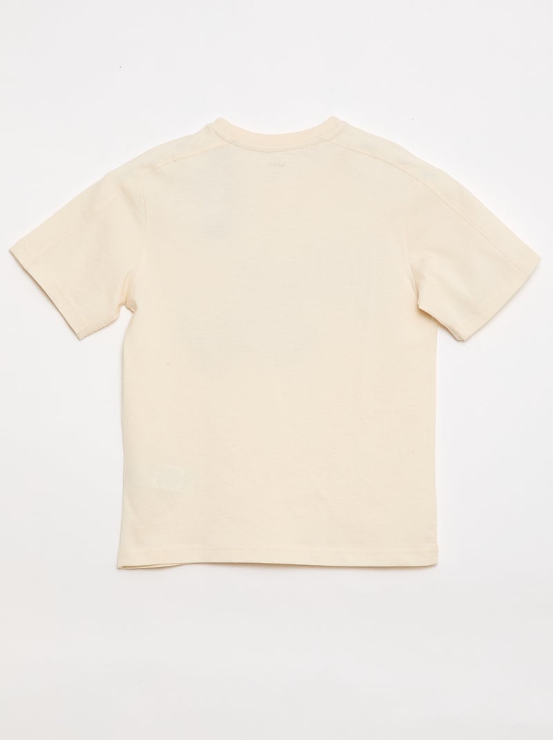 Camiseta estampada con mensaje Beige - Kiabi