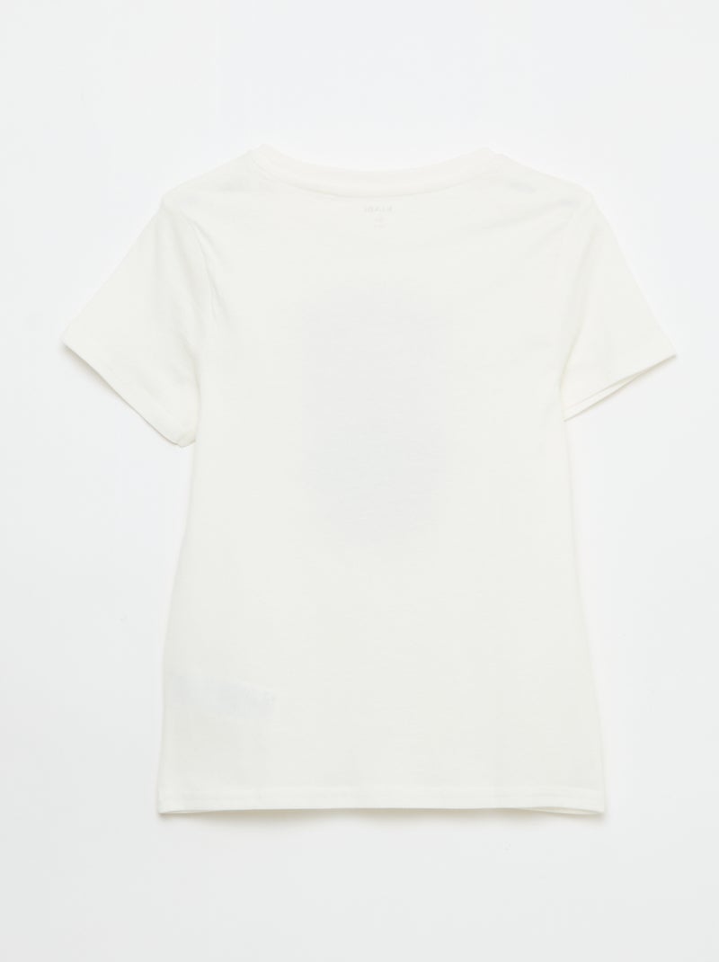 Camiseta estampada con mensaje Blanco - Kiabi