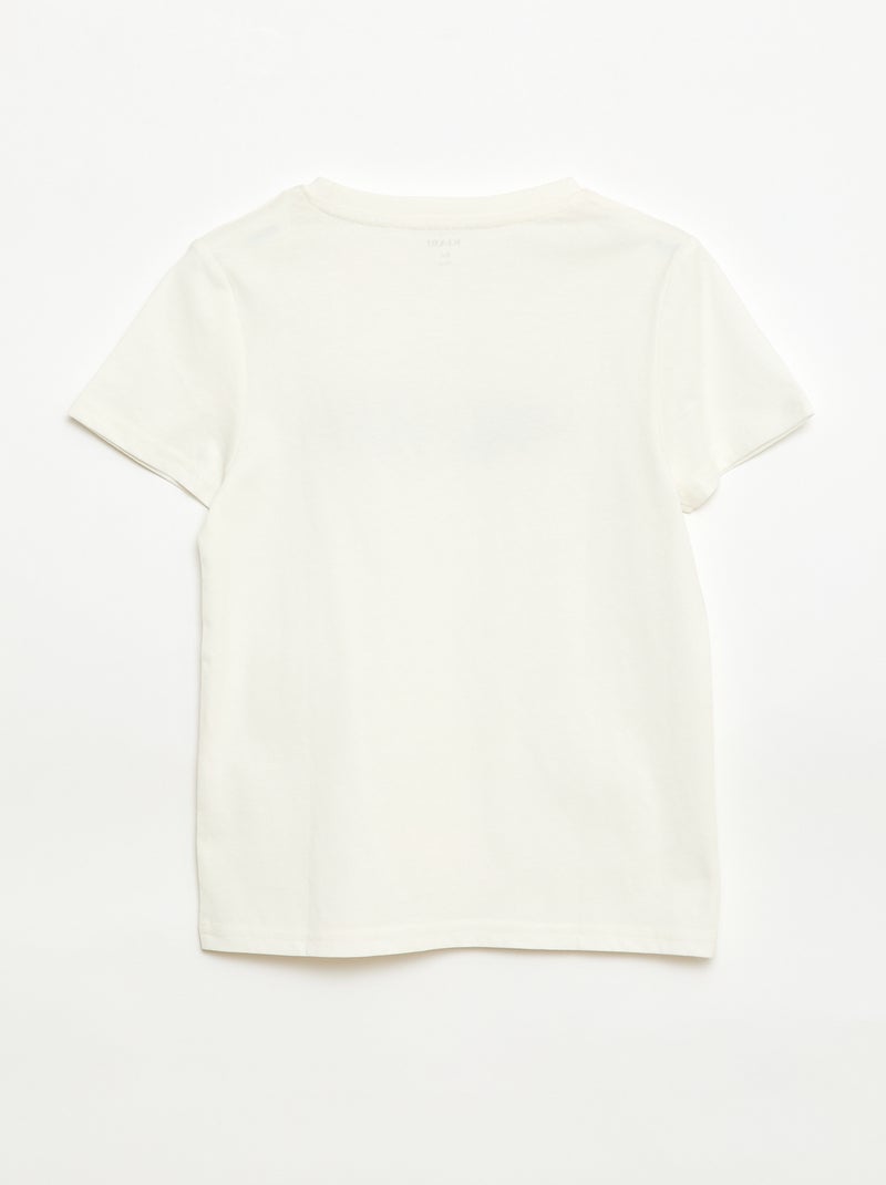 Camiseta estampada con mensaje Blanco - Kiabi