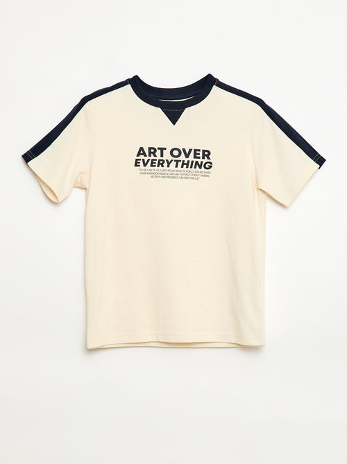 Camiseta estampada con mensaje - Kiabi