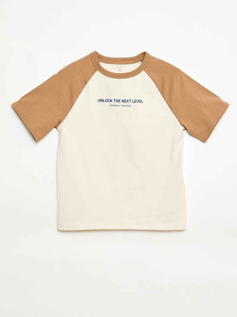 Camiseta estampada con mensaje Blanco - Kiabi