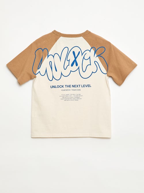 Camiseta estampada con mensaje - Kiabi