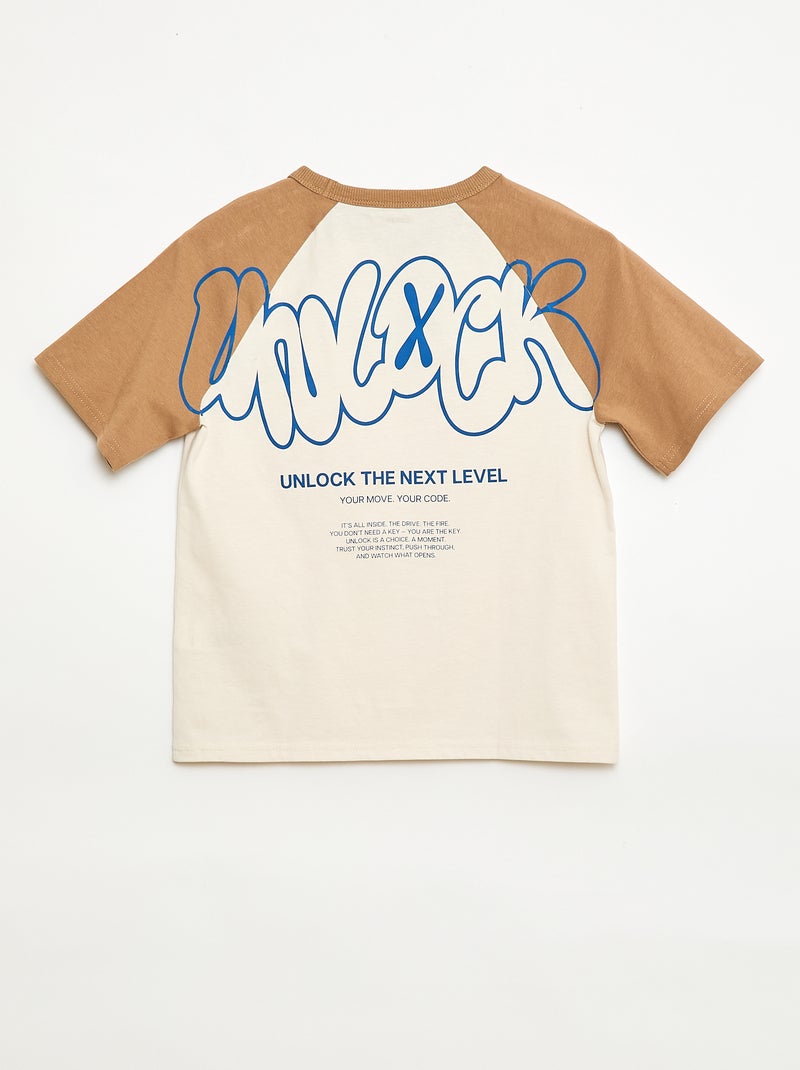 Camiseta estampada con mensaje Blanco - Kiabi