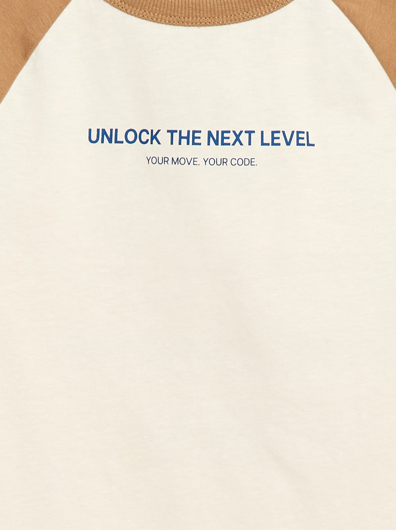 Camiseta estampada con mensaje Blanco - Kiabi