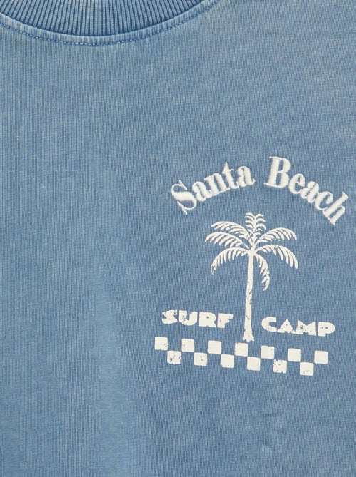 Camiseta estampada con mensaje de manga corta - Kiabi