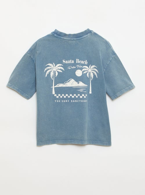 Camiseta estampada con mensaje de manga corta - Kiabi