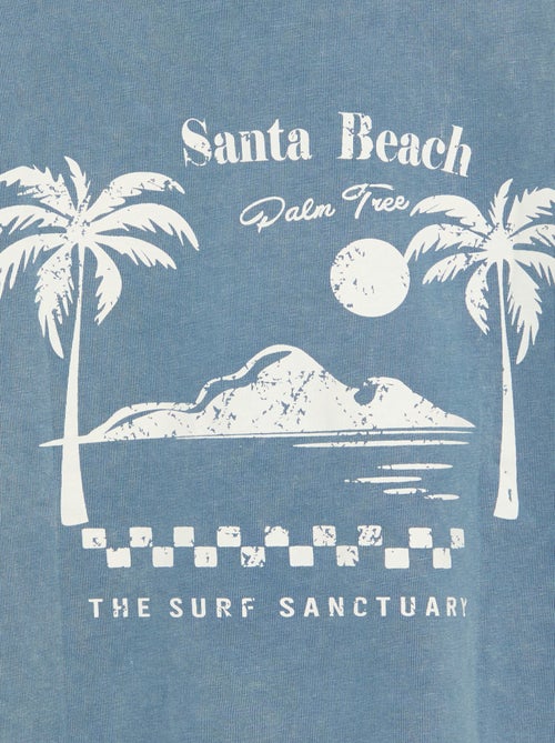 Camiseta estampada con mensaje de manga corta - Kiabi