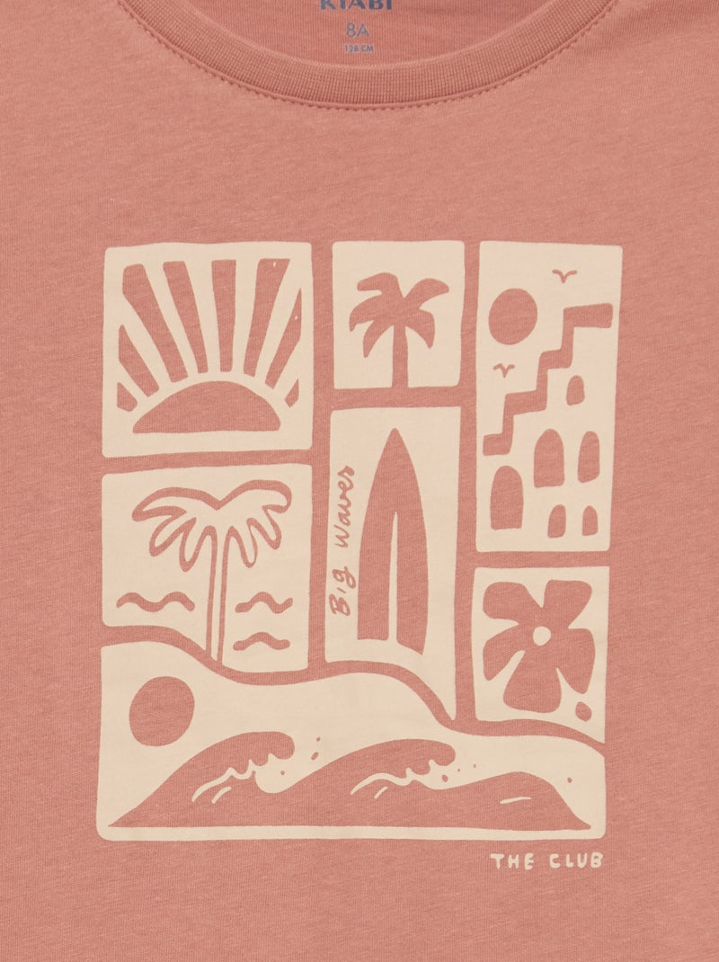 Camiseta estampada con mensaje Rojo - Kiabi