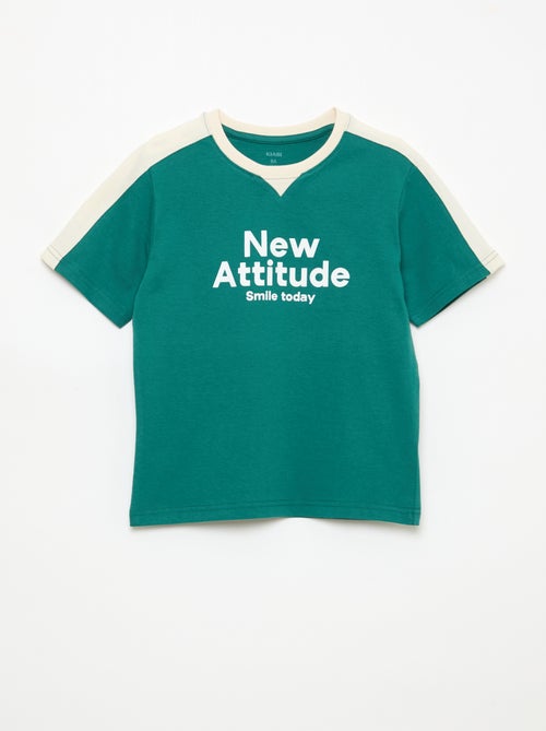 Camiseta estampada con mensaje - Kiabi