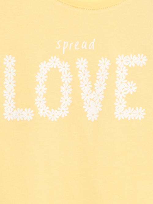 Camiseta estampada con mensaje y manga corta - Kiabi