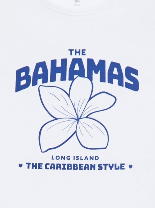 Camiseta estampada con mensaje y manga corta - Kiabi