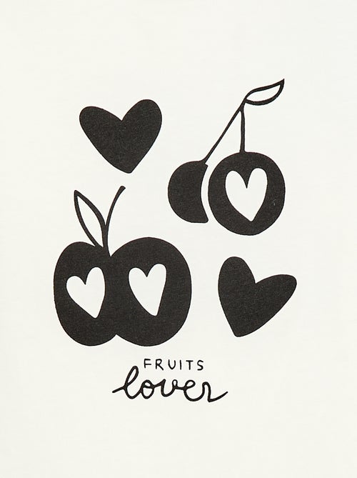 Camiseta estampada con mensaje y manga corta - Kiabi