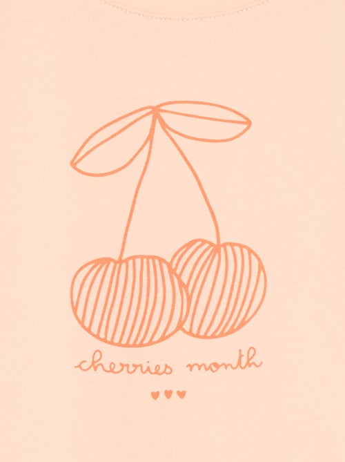 Camiseta estampada con mensaje y manga corta - Kiabi