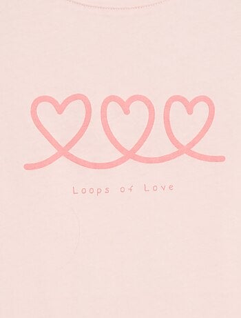 Camiseta estampada con mensaje y manga corta