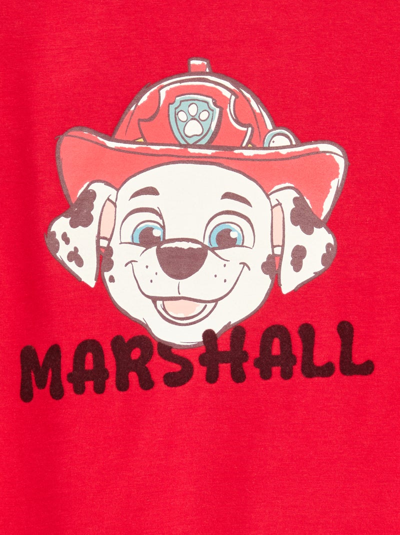Camiseta estampada con motivo suave 'Patrulla Canina' en algodón Rojo - Kiabi