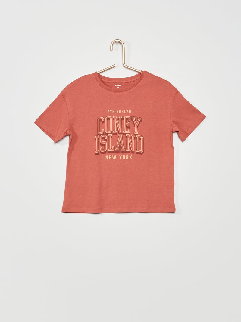 Camiseta estampada 'Coney Island' ROSA - Kiabi