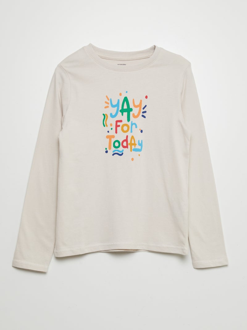 Camiseta estampada cumpleaños BLANCO - Kiabi