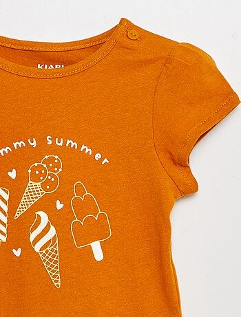Camiseta estampada de algodón