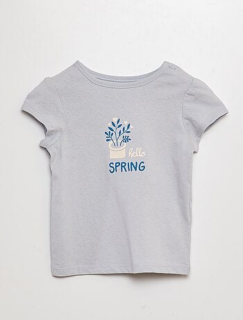 Camiseta estampada de algodón