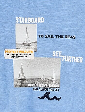 Camiseta estampada de algodón