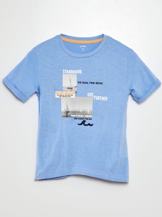 Camiseta estampada de algodón