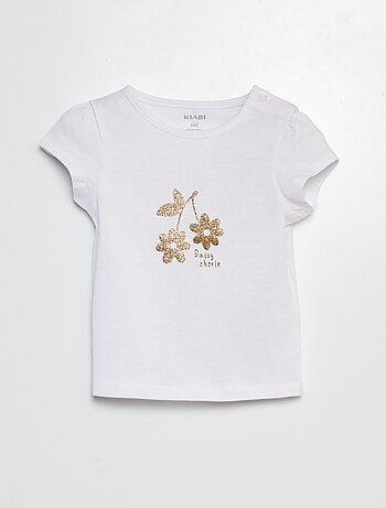 Camiseta estampada de algodón