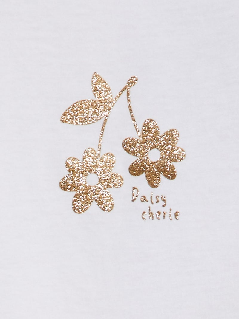 Camiseta estampada de algodón BLANCO - Kiabi