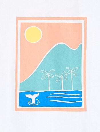 Camiseta estampada de algodón
