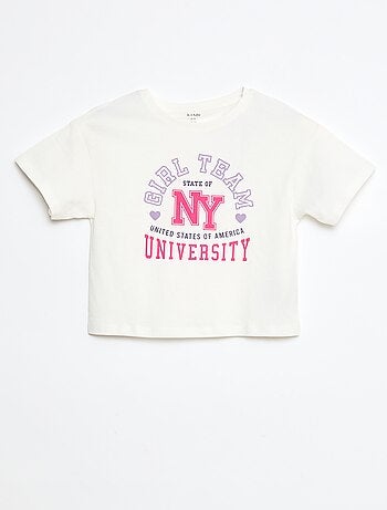 Camiseta estampada de algodón