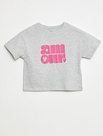 Camiseta estampada de algodón