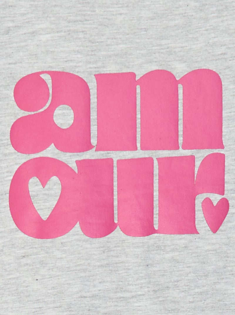 Camiseta estampada de algodón Gris - Kiabi