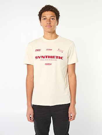 Camiseta estampada de algodón lisa