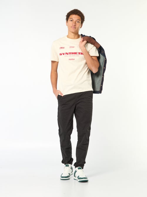 Camiseta estampada de algodón lisa - Kiabi