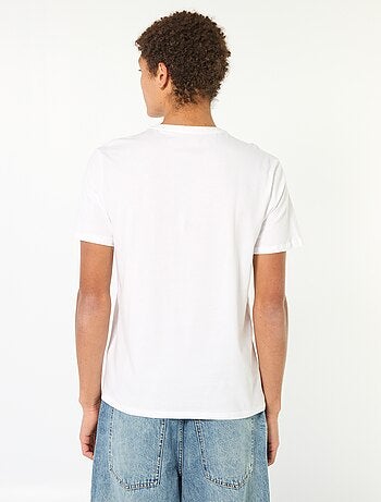 Camiseta estampada de algodón lisa
