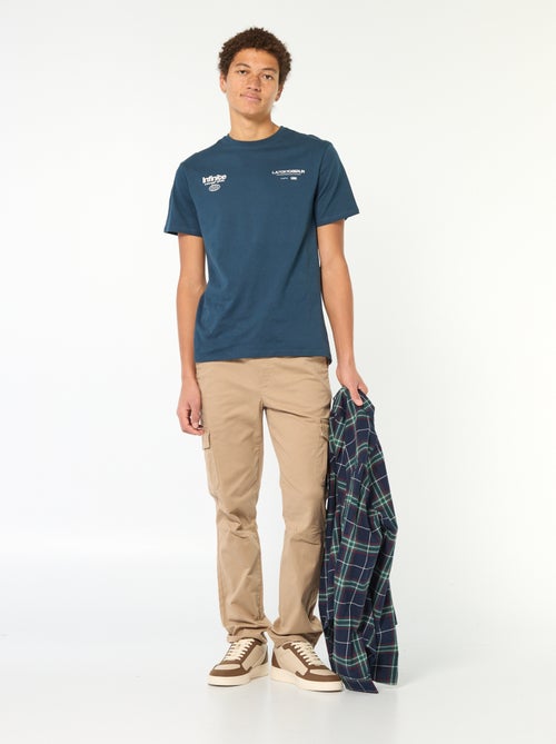 Camiseta estampada de algodón liso - Kiabi