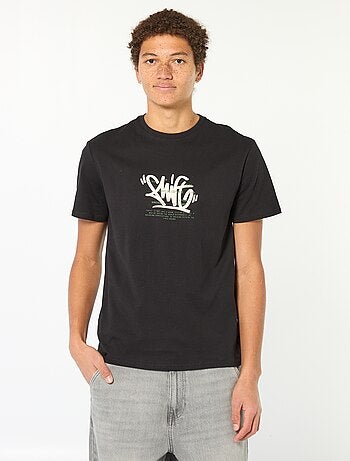 Camiseta estampada de algodón lisa