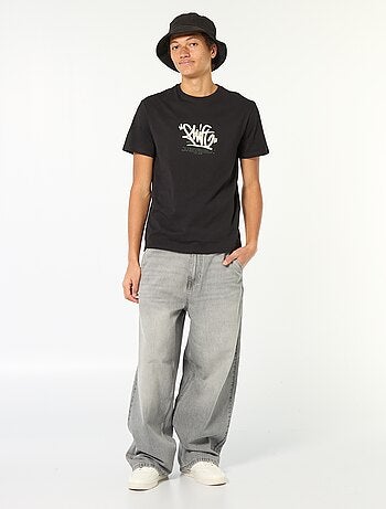 Camiseta estampada de algodón lisa