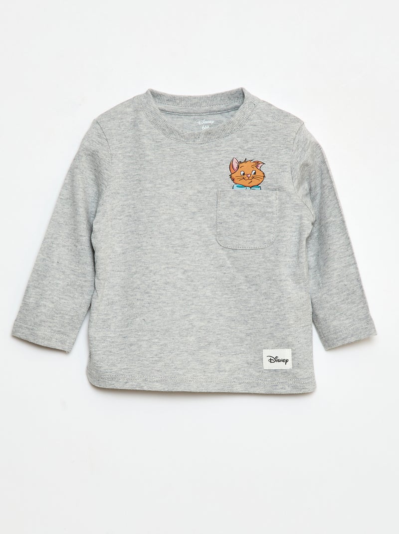 Camiseta estampada de algodón 'Los Aristogatos' 'Disney' Gris - Kiabi