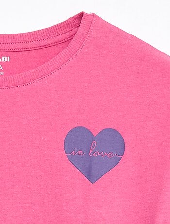 Camiseta estampada de algodón